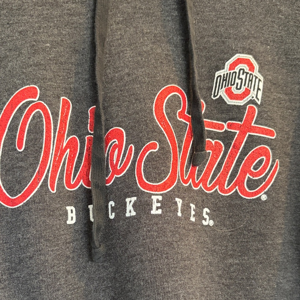 Blue 84 Ohio State Charcoal Cropped Hoodie Women’s Size Medium - Picture 5 of 6